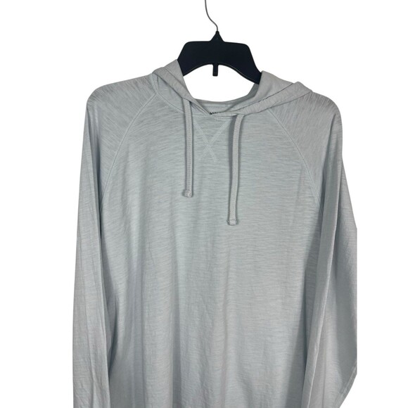 Vince Unisex Sweater L Light Blue Hoodie Pullover Slub Soft Cotton Athleisure - Picture 2 of 11